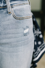 Load image into Gallery viewer, Judy Blue Alex Mid Rise Boyfriend Jean with Bandana Loop
