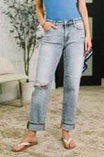 Load image into Gallery viewer, Judy Blue Alex Mid Rise Boyfriend Jean with Bandana Loop
