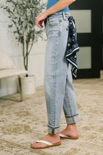 Load image into Gallery viewer, Judy Blue Alex Mid Rise Boyfriend Jean with Bandana Loop
