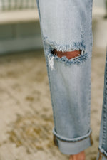 Load image into Gallery viewer, Judy Blue Alex Mid Rise Boyfriend Jean with Bandana Loop
