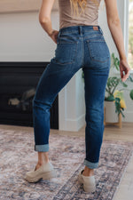 Load image into Gallery viewer, Judy Blue Amber Cuffed Slim Fit Dark Wash Jeans

