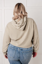Load image into Gallery viewer, Ask Me Out Checkered Hoodie in Sage
