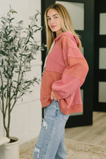 Load image into Gallery viewer, Balloon Sleeve Cut Sew Sweater Knit Top in Mauve
