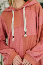 Load image into Gallery viewer, Balloon Sleeve Cut Sew Sweater Knit Top in Mauve
