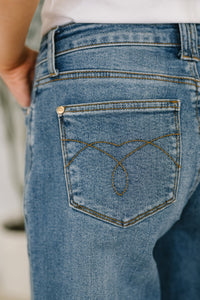 Judy Blue Bella High Waist Soft Barrel Stitch Thru Pocket