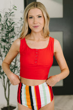 Load image into Gallery viewer, Bermuda Stripe Bottoms in Red
