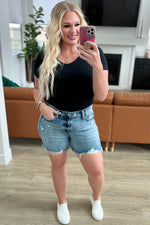 Load image into Gallery viewer, Judy Blue Callie High Rise Adjustable Button Cutoff Shorts
