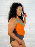 Load image into Gallery viewer, Cape Town Asymmetrical Stripe Swimsuit
