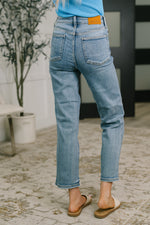 Load image into Gallery viewer, Judy Blue Carla High Waist Ankle Straight Jean in Break Through Blue
