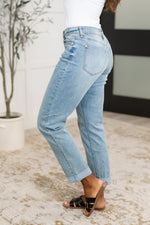 Load image into Gallery viewer, Judy Blue Cheyenne V-Front Cool Denim Boyfriend Jeans
