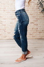 Load image into Gallery viewer, Judy Blue Danny Mid Rise Cuffed Destroy Boyfriend
