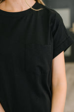 Load image into Gallery viewer, Fix You Right Up Short Sleeve Midi Dress in Black

