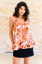 Load image into Gallery viewer, Francesca Embroidered Top in Rust
