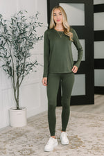 Load image into Gallery viewer, Get Me Cozy Set in Dark Olive
