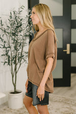 Load image into Gallery viewer, Growing Restless V-Neck Tee in Brown
