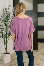 Load image into Gallery viewer, Growing Restless V-Neck Tee in Light Plum
