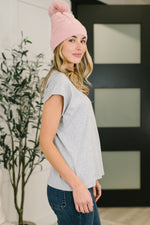 Load image into Gallery viewer, It Starts Here Basic Rolled Sleeve Tee in H Grey
