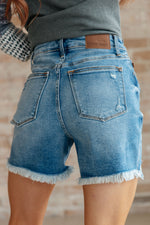 Load image into Gallery viewer, Judy Blue Kara High Rise Rigid Magic Button Fly Cutoff Shorts
