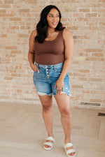 Load image into Gallery viewer, Judy Blue Kara High Rise Rigid Magic Button Fly Cutoff Shorts
