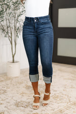 Load image into Gallery viewer, Judy Blue Karen High Rise Double Waist Band Capri Jeans
