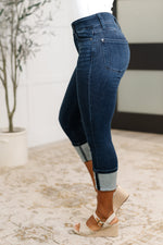 Load image into Gallery viewer, Judy Blue Karen High Rise Double Waist Band Capri Jeans
