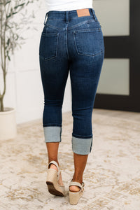 Judy Blue Karen High Rise Double Waist Band Capri Jeans