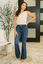 Load image into Gallery viewer, Judy Blue Mackenzie High Waist Flare with Vintage Pocket
