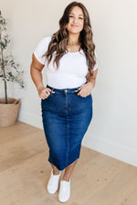 Load image into Gallery viewer, Judy Blue Marcy High Rise Denim Midi Skirt
