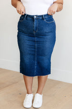 Load image into Gallery viewer, Judy Blue Marcy High Rise Denim Midi Skirt
