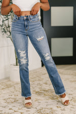 Load image into Gallery viewer, Judy Blue Maureen High Rise Distressed Bootcut Jeans
