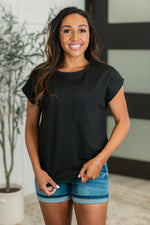 Load image into Gallery viewer, Not So Basic Pocket Tee in Black
