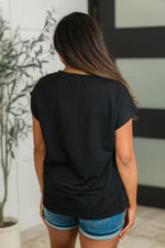 Load image into Gallery viewer, Not So Basic Pocket Tee in Black
