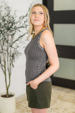 Load image into Gallery viewer, Offbeat Essential Mineral Washed Tank in Ash Grey

