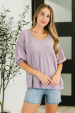 Load image into Gallery viewer, Pleasantly Perfect Bubble Sleeve Peasant Blouse

