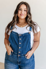 Load image into Gallery viewer, Judy Blue Priscilla High Rise Crop Wide Leg Denim Overalls
