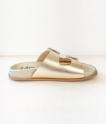 Load image into Gallery viewer, Stellar Rhinestone Buckle Slides in Gold
