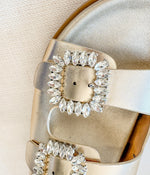Load image into Gallery viewer, Stellar Rhinestone Buckle Slides in Gold
