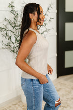 Load image into Gallery viewer, She&#39;s Exceptional Ribbed Crew Neck Tank Top
