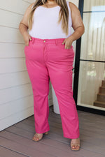 Load image into Gallery viewer, Judy Blue Tanya Control Top Faux Leather Pants in Hot Pink
