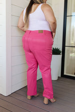 Load image into Gallery viewer, Judy Blue Tanya Control Top Faux Leather Pants in Hot Pink

