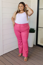 Load image into Gallery viewer, Judy Blue Tanya Control Top Faux Leather Pants in Hot Pink
