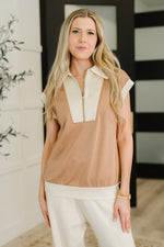 Load image into Gallery viewer, Whispered Urgently Color Block Half Zip Top
