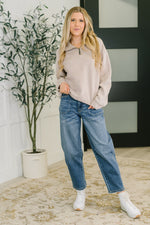 Load image into Gallery viewer, You Should Know Half Zip Pullover in Ash Mocha
