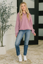 Load image into Gallery viewer, You Should Know Half Zip Pullover in Light Rose
