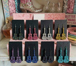 Load image into Gallery viewer, Rhinestone Guitar Earrings
