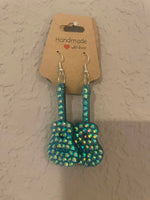 Load image into Gallery viewer, Rhinestone Guitar Earrings
