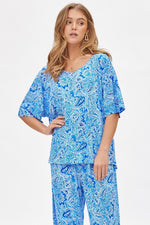 Load image into Gallery viewer, Dear Scarlett Cabana Set in PaisleyRoyal Blue
