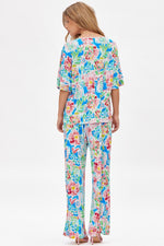 Load image into Gallery viewer, Dear Scarlett Cabana Set in Floral Royal
