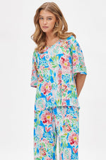 Load image into Gallery viewer, Dear Scarlett Cabana Set in Floral Royal
