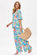 Load image into Gallery viewer, Dear Scarlett Cabana Set in Floral Royal
